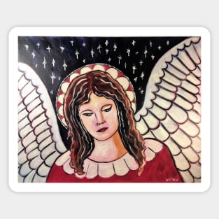 Burgandy  Angel Sticker